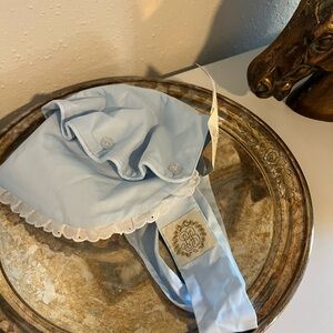 NWT Beaufort Bonnet Bellefaire Blue Bonnet with Lace